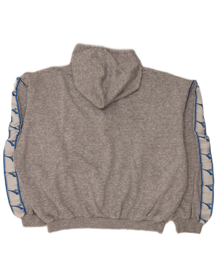 DIADORA Pull à capuche graphique surdimensionné pour femme UK 12 Gris moyen