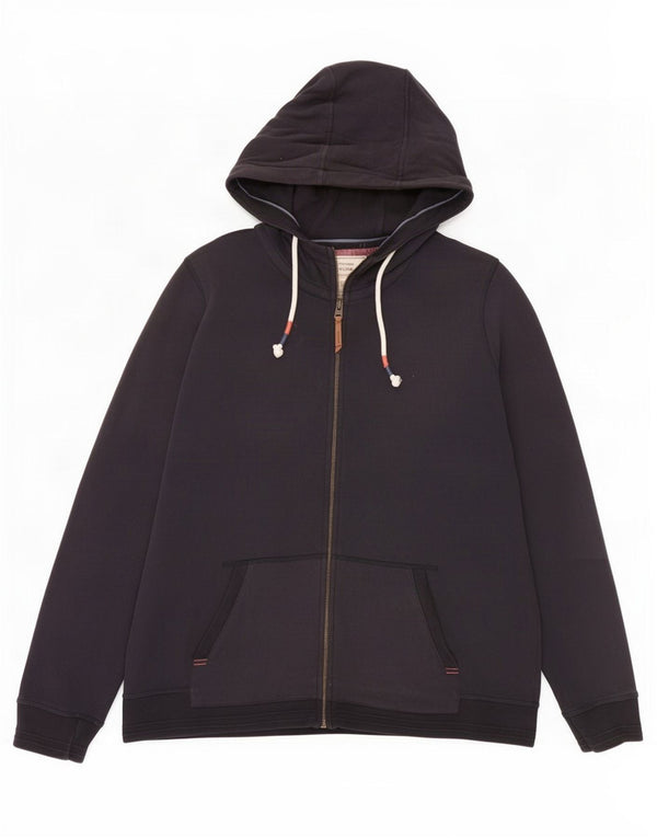 Fat Face Pull à capuche zippé pour femme UK 18 XL Bleu marine Coton