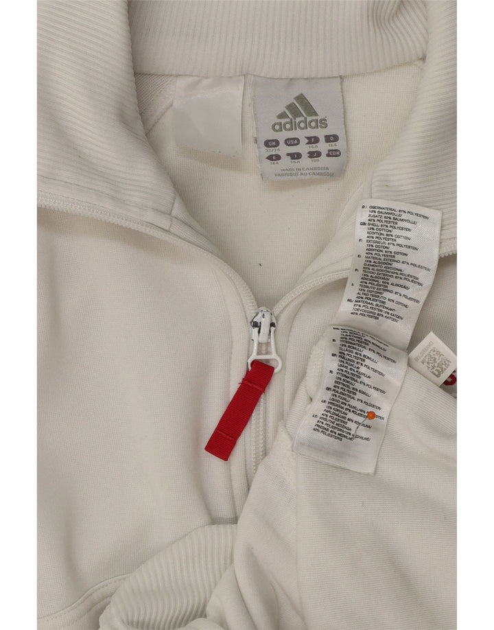 ADIDAS Veste de Survêtement Fille 13-14 ans Blanc Coton
