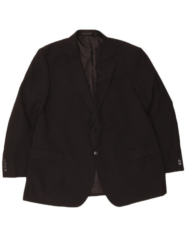 Marks & Spencer Veste blazer à 2 boutons pour homme UK 48 2XL Noir Polyester