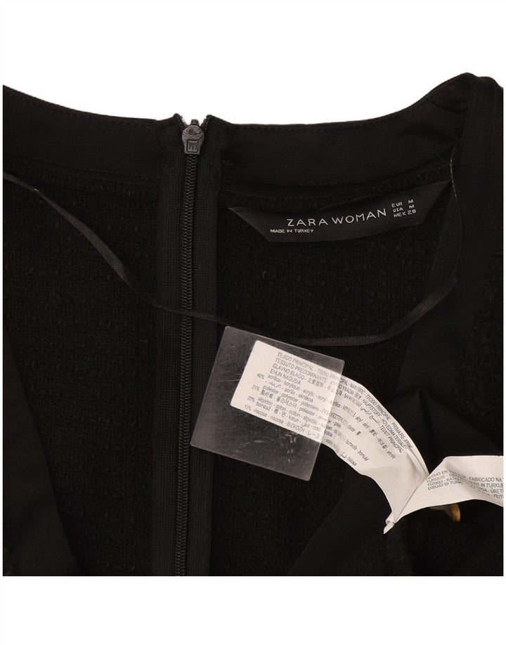 Zara Robe droite pour femme UK 12 Acrylique noir moyen