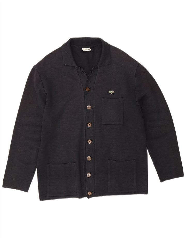 Lacoste Cardigan Homme Pull IT 52 Large Bleu Marine Laine