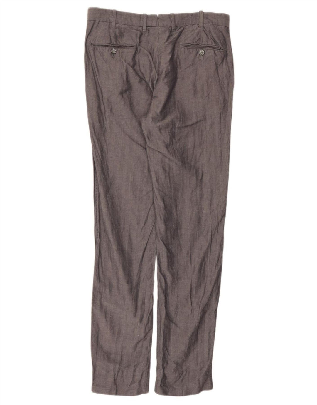 Massimo Dutti Pantalon de costume slim pour homme EU 42 Large W32 L32 Gris à chevrons