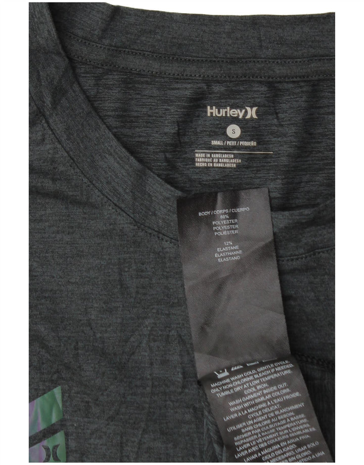 Hurley Homme Petit T-Shirt Top Small Gris Polyester