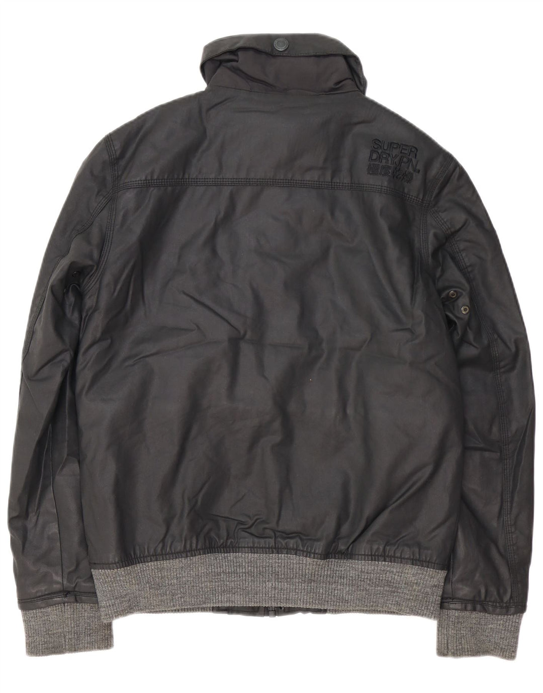 SUPERDRY Veste Bomber Homme UK 40 Large Noir Polyester