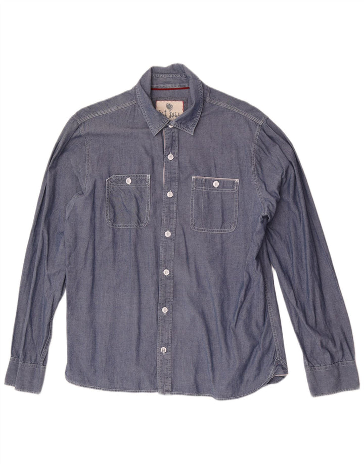 Chemise Homme Fat Face Large Bleu Coton