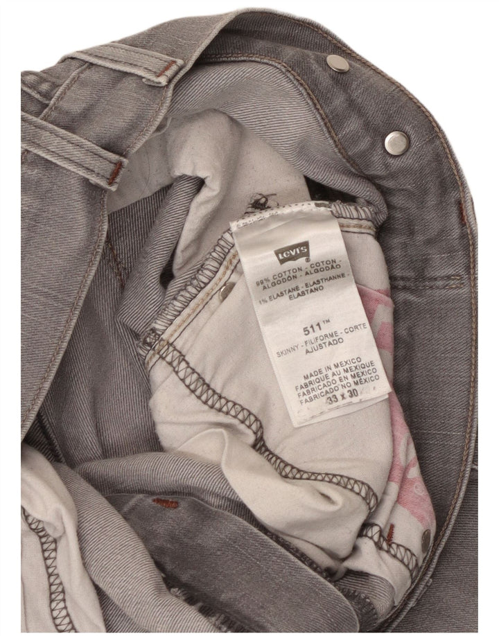 Levi's Jean Skinny 511 Femme W33 L30 Gris Coton