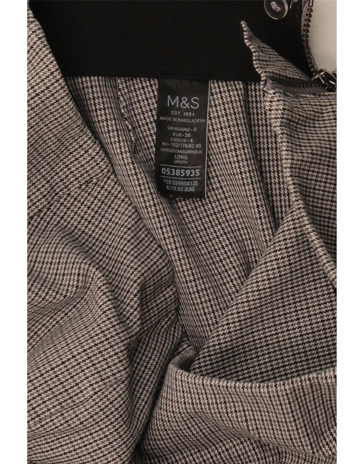 Marks & Spencer Pantalon skinny pour femme UK 8 Small W26 L28 Gris pied-de-poule