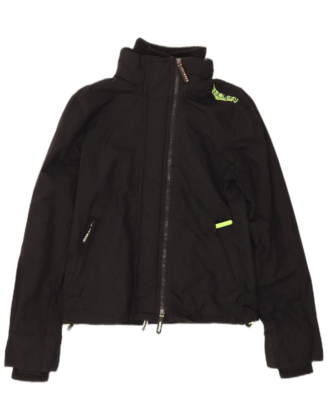 SUPERDRY Veste coupe-vent The Windcheater pour femme UK 12 Medium Noir