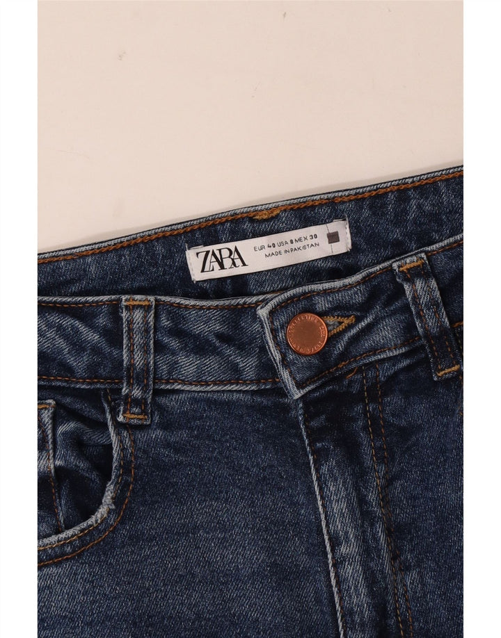 Zara Jean évasé pour femme EU 40 Medium W30 L34 Bleu
