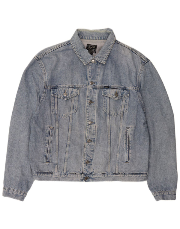 Gas Veste en Jean Homme 2XL Bleu Coton