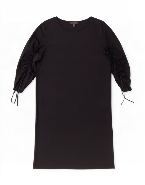 Cos Robe droite à manches 3/4 pour femme UK 44 Bleu marine moyen Viscose