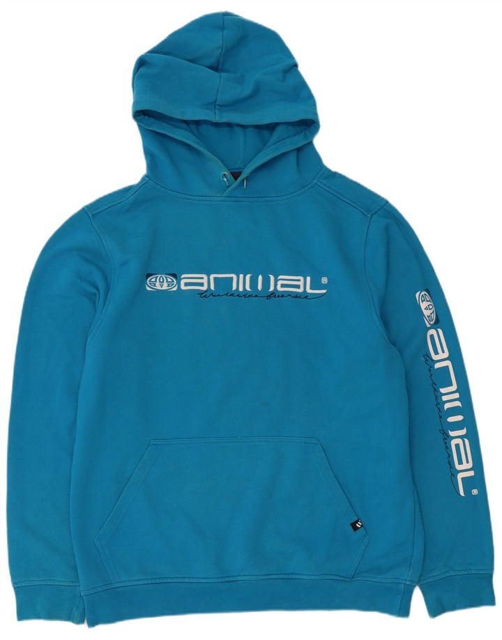 Animal Mens Graphic Sweat à capuche Pull Grand Bleu Polyester