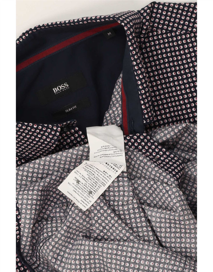 Hugo Boss Chemise Slim Fit en coton à pois bleu marine moyen