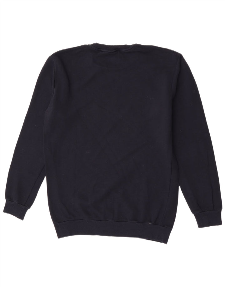 Zara Homme Graphic Sweatshirt Jumper Moyen Bleu Marine Coton