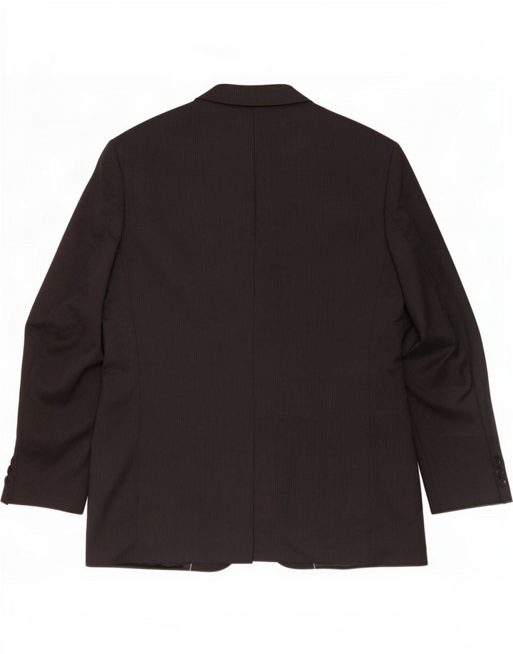 Marks & Spencer Veste blazer à 3 boutons pour homme UK 44 XL en laine à fines rayures noires