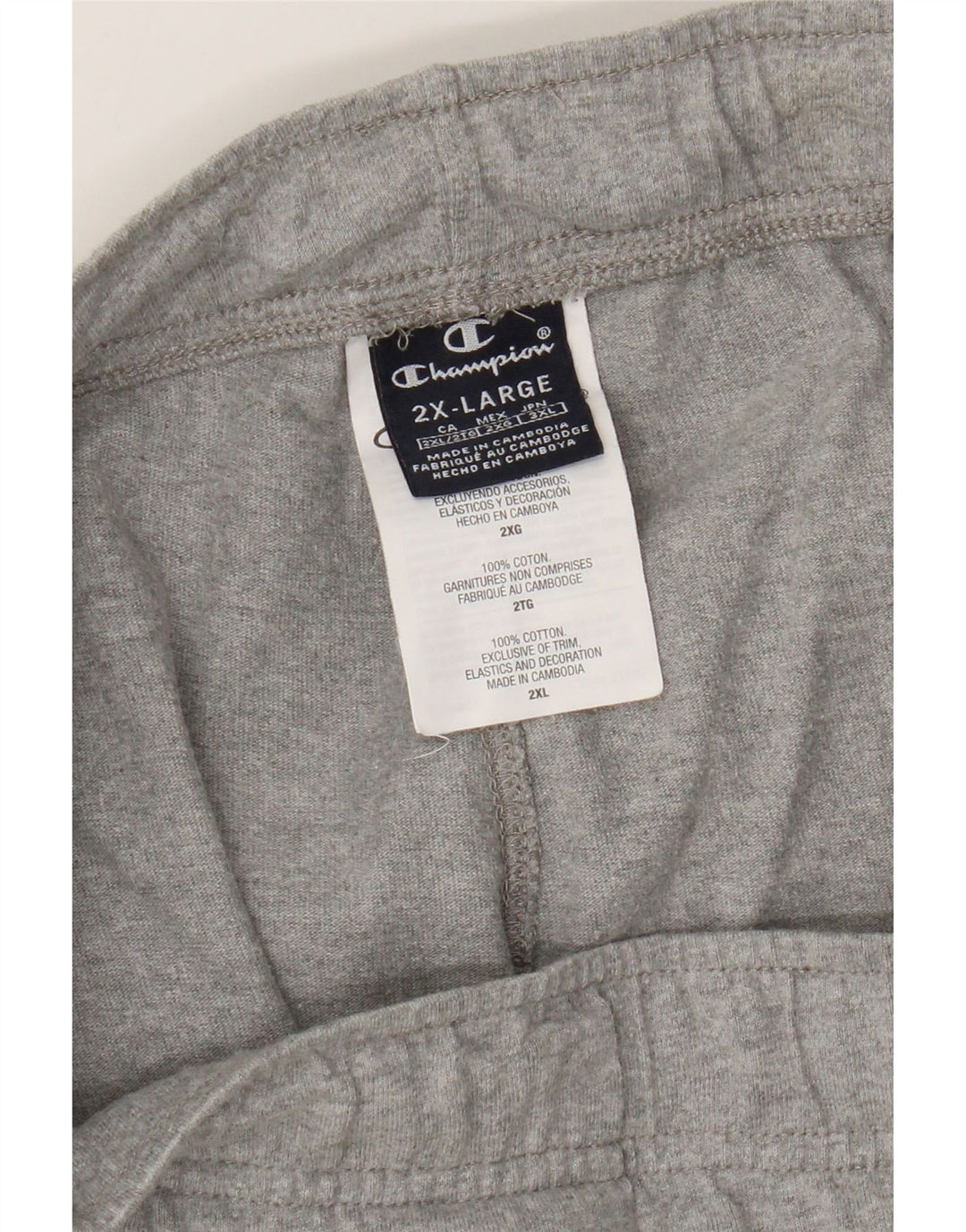 Champion Pantalon De Survêtement Homme 2XL Gris Moucheté Coton