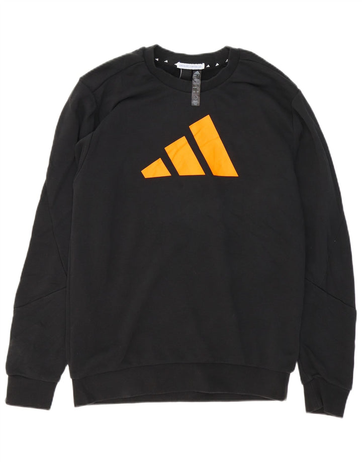 Adidas Sweat-shirt graphique pour homme Petit coton noir