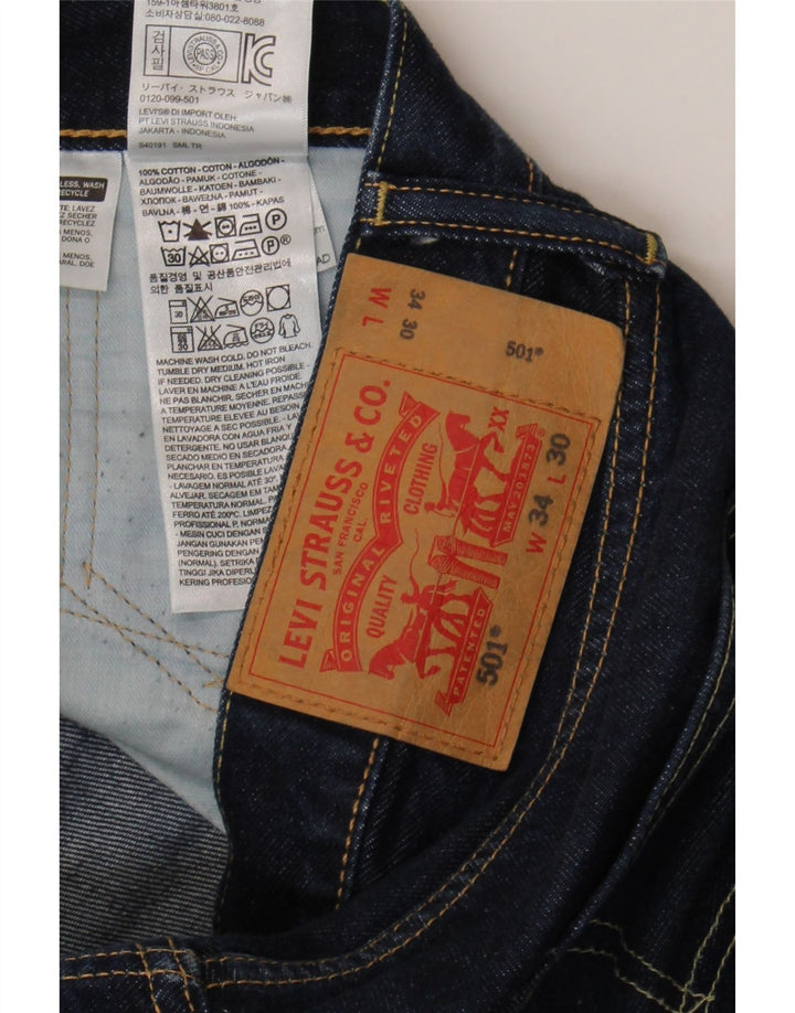 Levi's Jean Droit 501 Homme Bleu Marine W34 L30 Coton