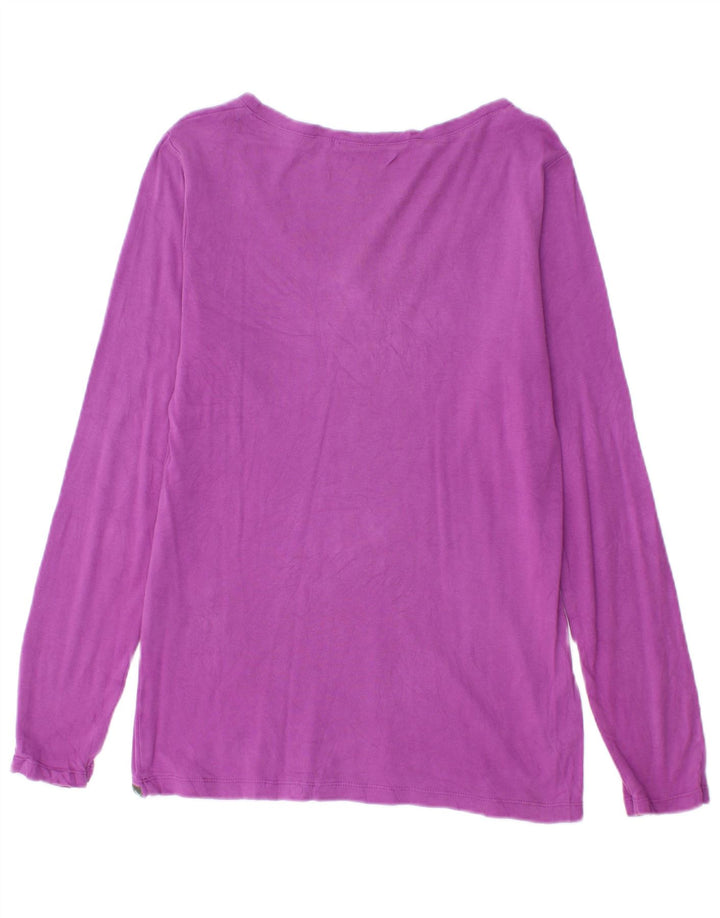 EDDIE BAUER Haut à manches longues pour femme UK 14 Coton violet moyen