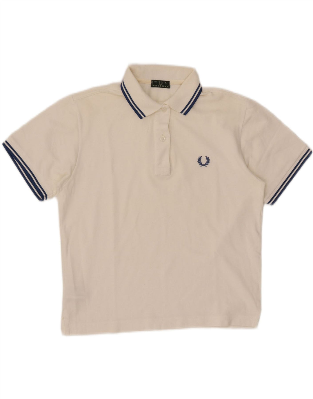FRED PERRY Polo Fille 11-12 ans Grand Blanc Coton