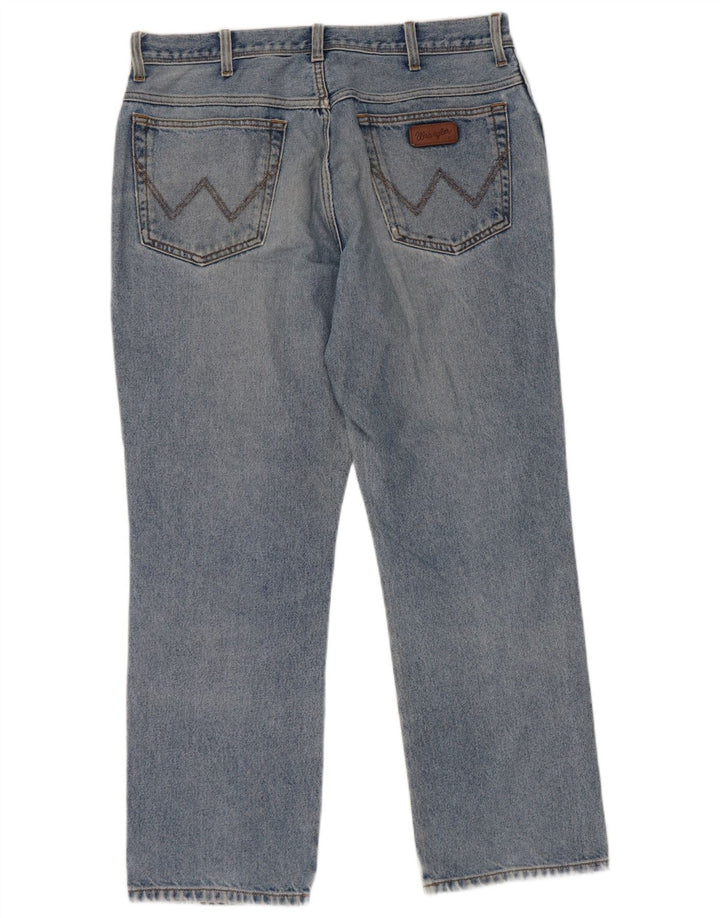 Wrangler Jean droit coupe droite W36 L30 pour homme en coton bleu