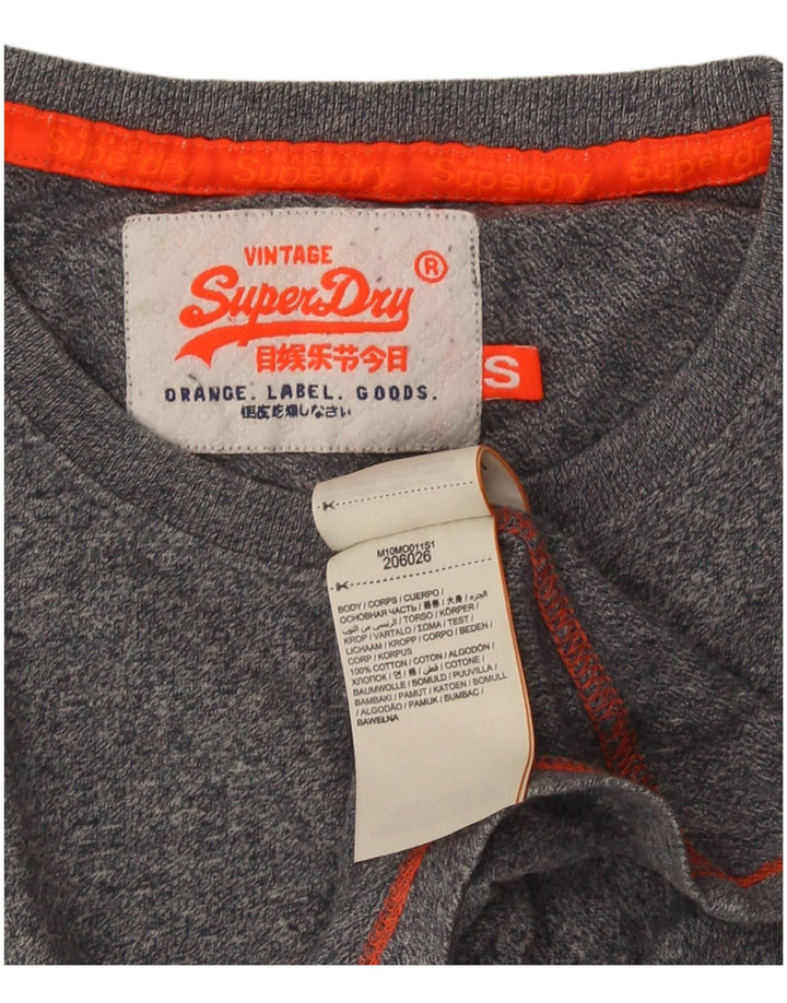 Superdry T-Shirt Homme Petit Gris Moucheté Coton