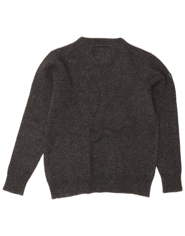 Superdry Pull ras du cou pour femme UK 14 Large Gris moucheté