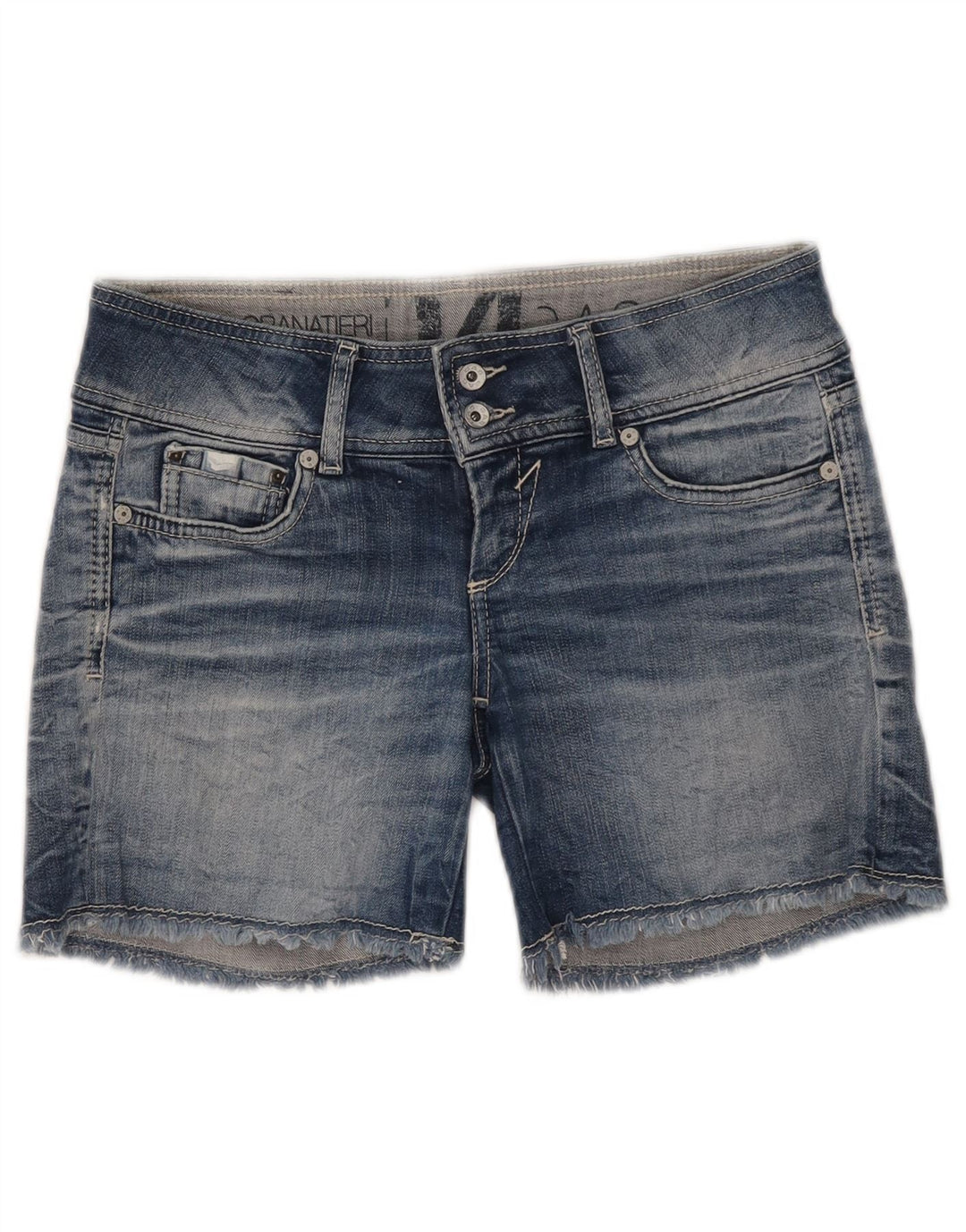 GAS Short en Jean Femme W27 Petit Bleu Coton