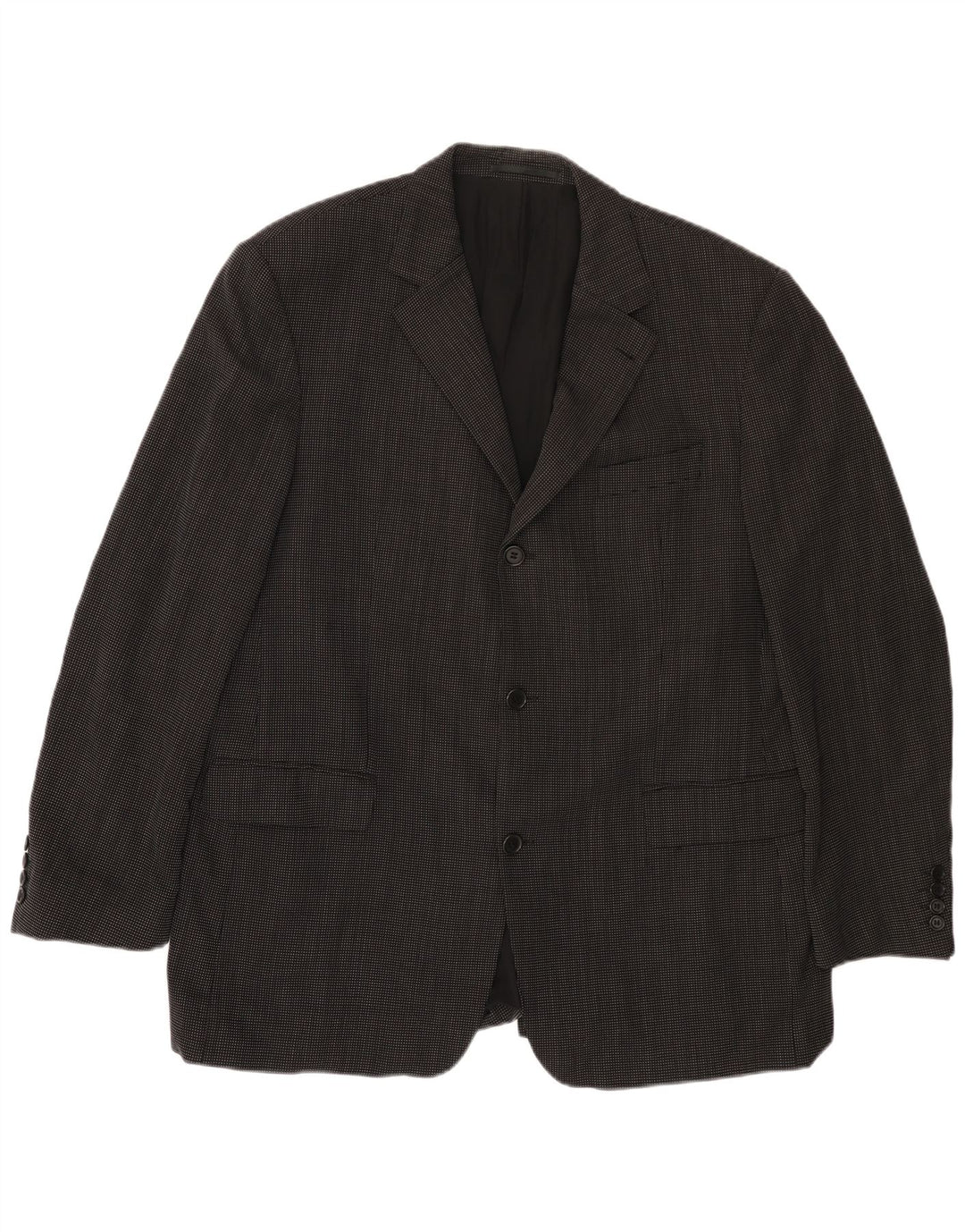 HUGO BOSS Veste Blazer 3 Boutons Homme EU 56 3XL Laine Tachée Noir