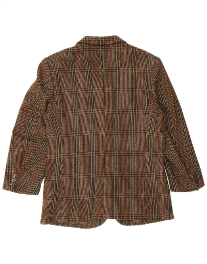 Herno Donna Veste Blazer Femme IT 44 Laine Pied-de-Poule Marron Moyen