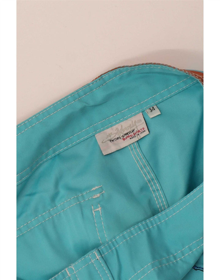 Billabong Short de bain graphique pour hommes en polyester à fleurs bleues