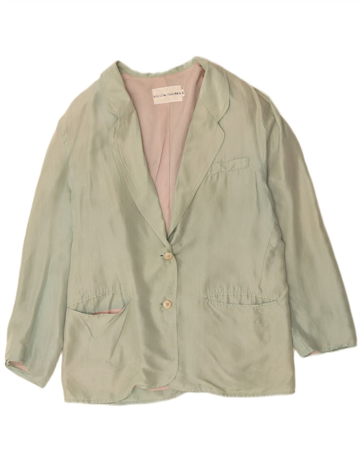 KRIZIA Veste Blazer 2 Boutons Femme IT 46 Large Vert