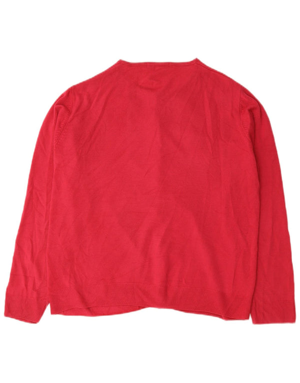 Marks & Spencer Pull Cardigan Femme UK 18 XL Acrylique Rose