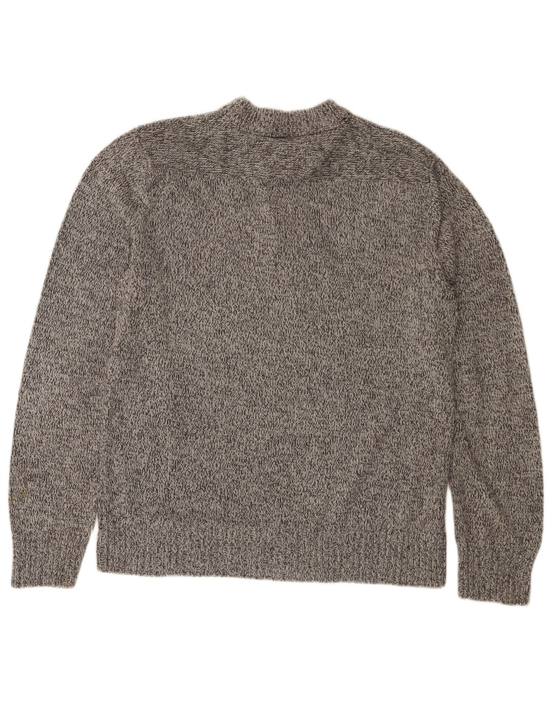 EDDIE BAUER Pull col boutonné pour homme en coton moucheté gris moyen