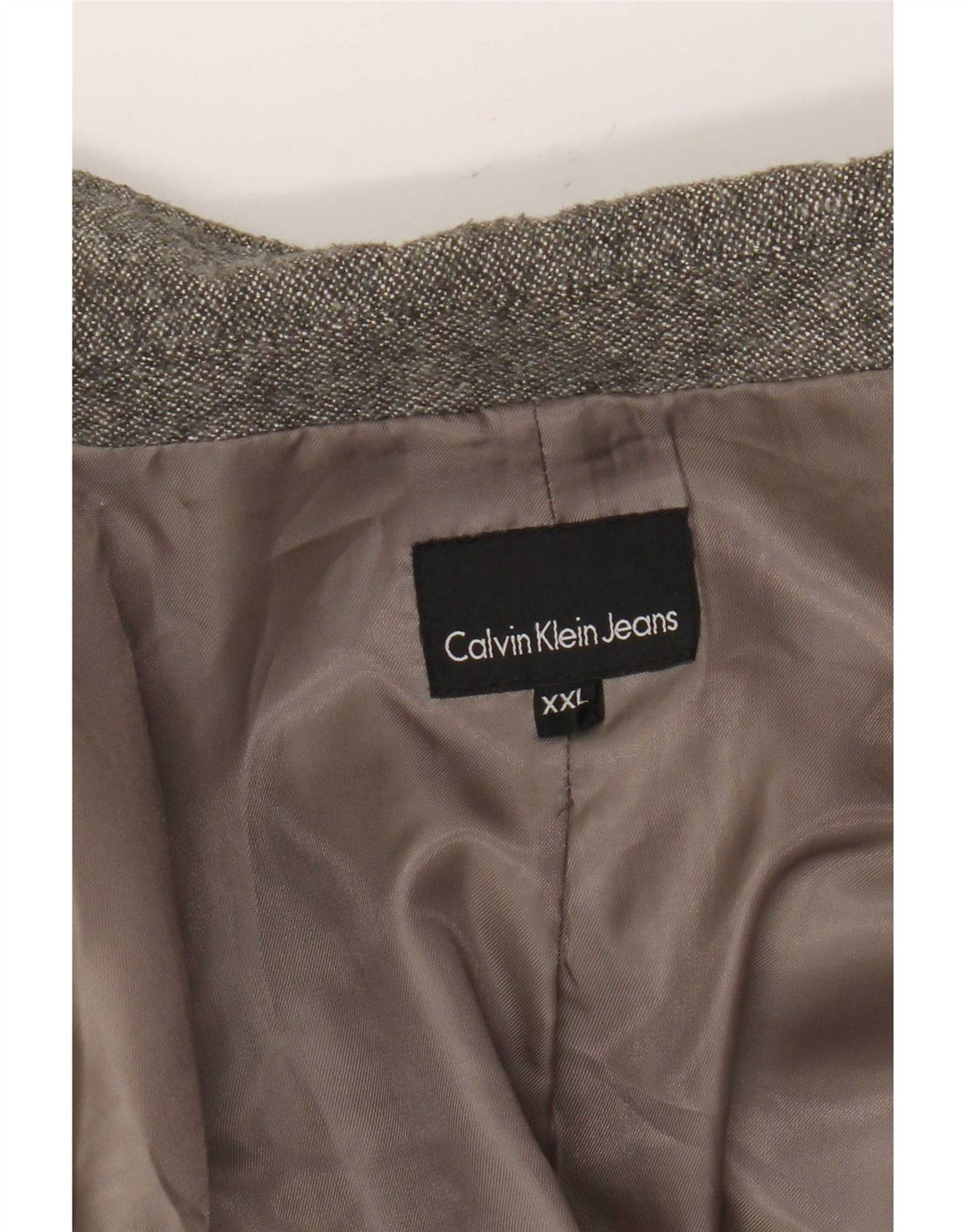 Calvin Klein Jeans Veste blazer à 1 bouton pour femme UK 20 2XL Gris