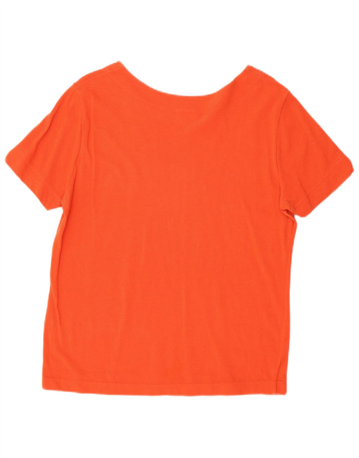 LACOSTE T-Shirt Femme Top Taille 48 XL Orange