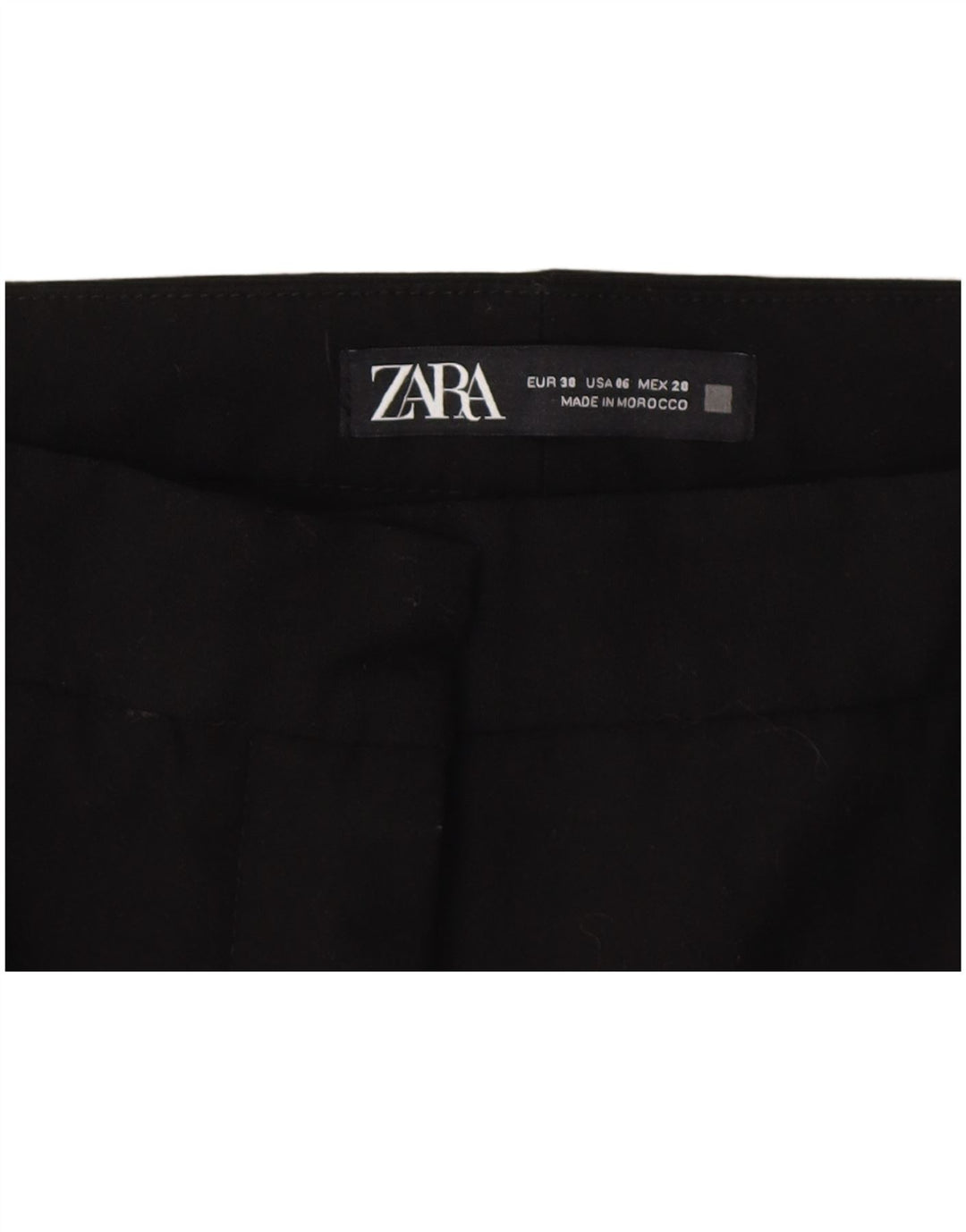 Zara Pantalon court pour femme EU 38 Small W28 L23 Noir