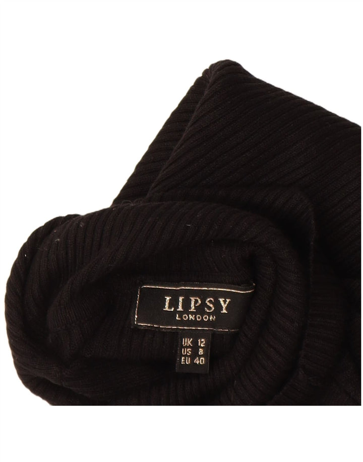 Lipsy Femme Pull Col Roulé UK 42 Medium Noir Viscose