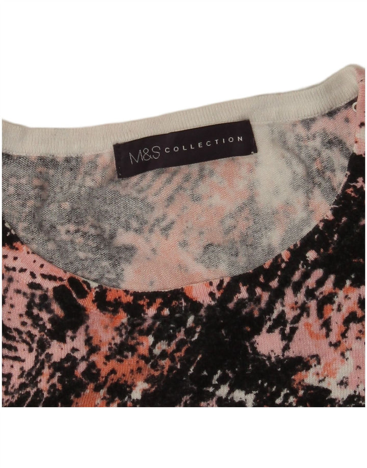 Marks & Spencer Pull à col rond pour femme Motif abstrait UK 16 Larg