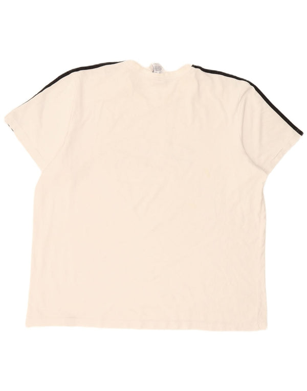 Adidas Mens Paris Graphic T-Shirt Top 2XL Coton Blanc