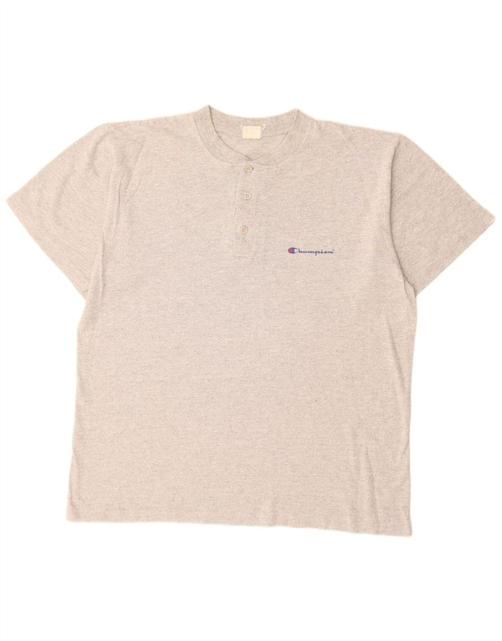 CHAMPION T-Shirt Homme Haut Large Gris Moucheté Coton