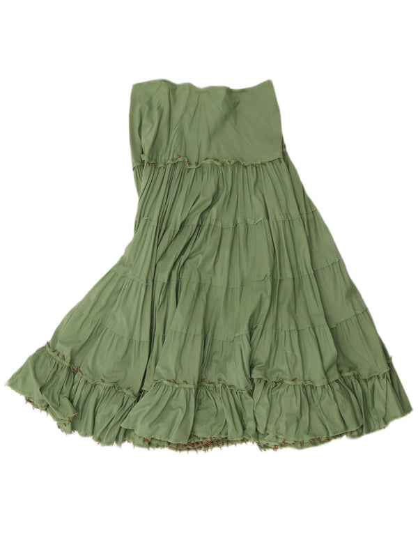 Pinko Jupe taille haute à volants pour femme Small W30 Vert