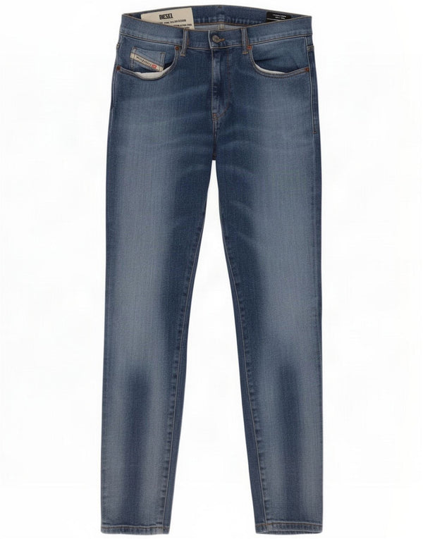 Diesel Mens D-Strukt Slim Jeans W30 L32 Bleu Coton