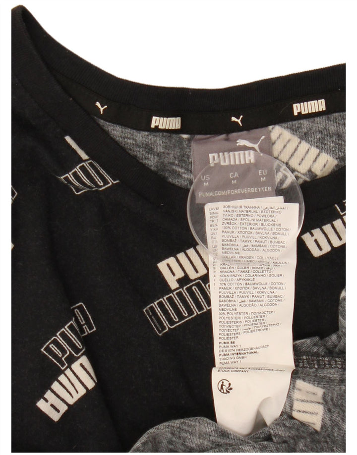 Puma T-Shirt Graphique Homme Noir Moyen Coton