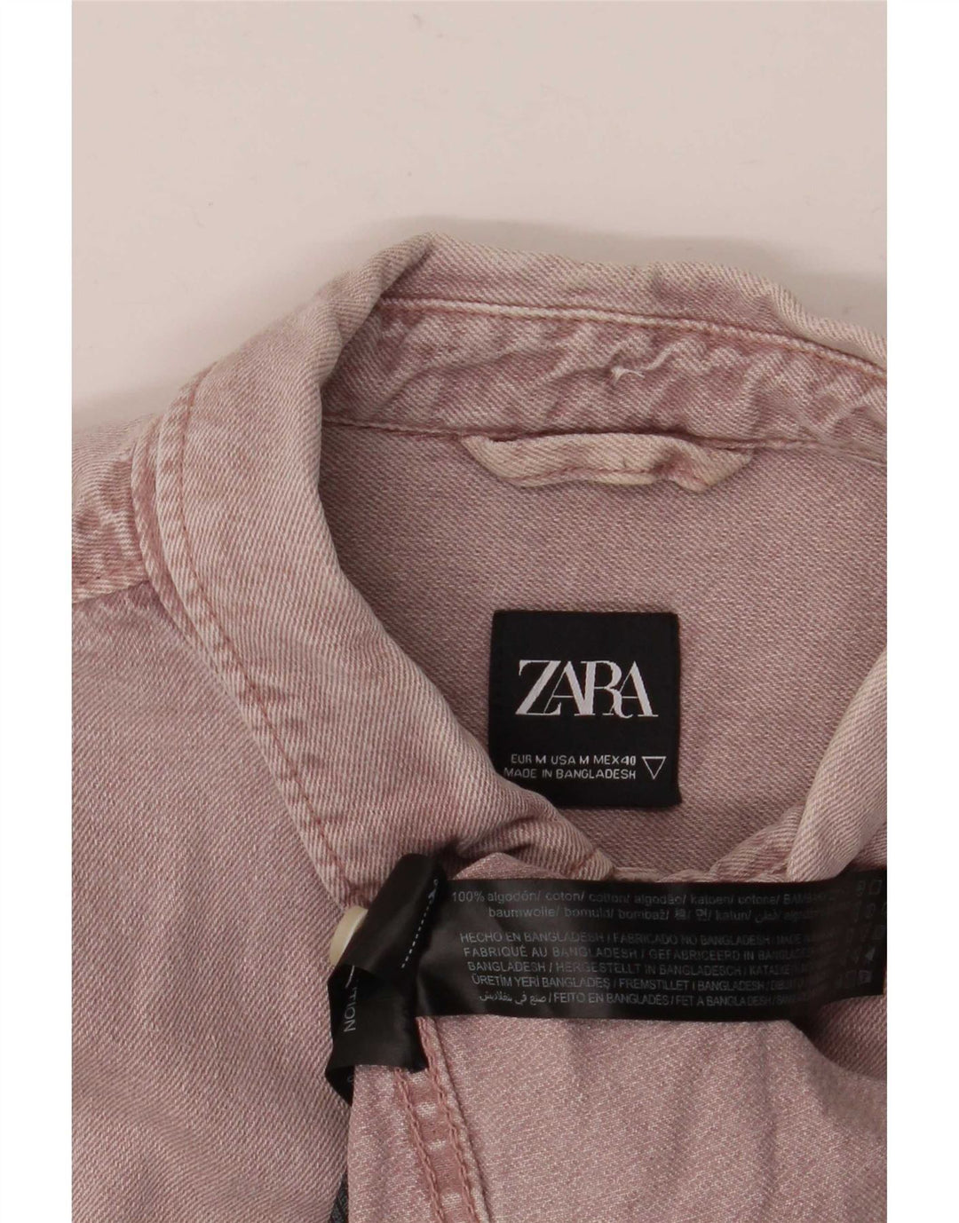 Chemise En Jean Zara Homme Violet Moyen Coton