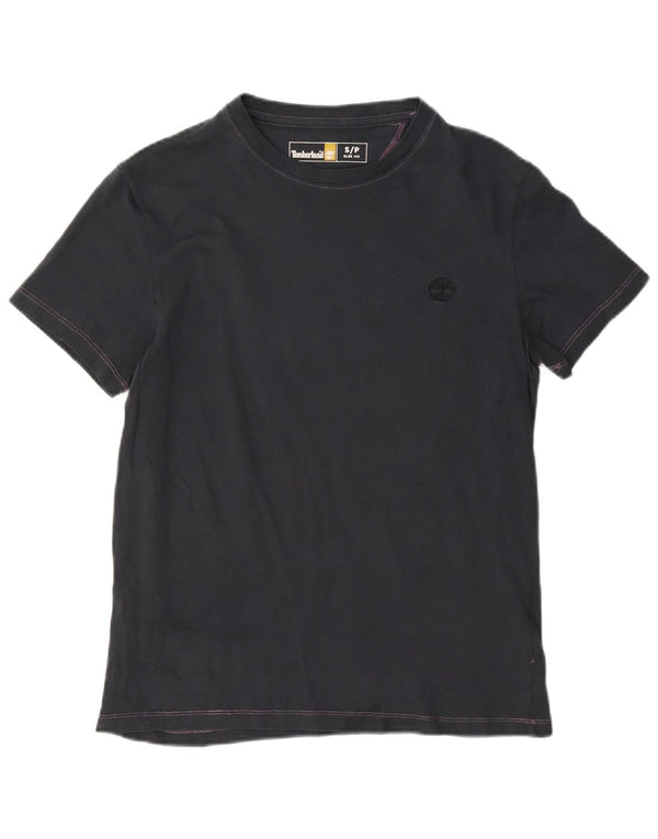 Timberland Hommes Slim Fit T-Shirt Top Petit Bleu Marine Coton