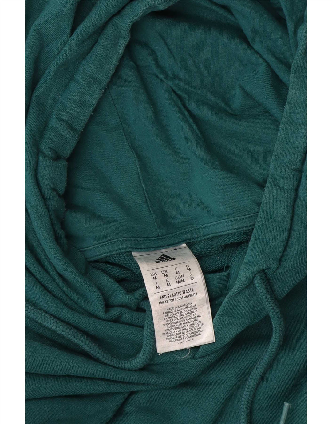 Adidas Pull à capuche pour homme en coton vert moyen