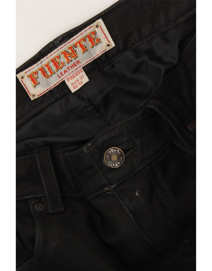 Fuente Pantalon en cuir pour homme W37 L31 Cuir noir