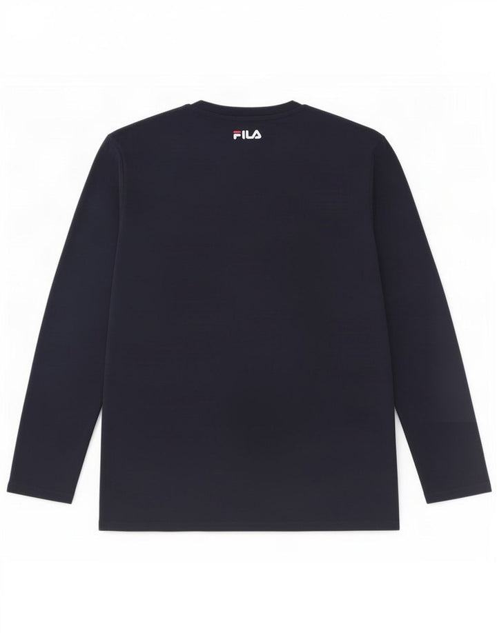 Fila Homme Haut Manches Longues XL Bleu Marine Coton
